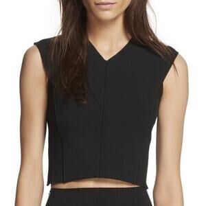 RAG & BONE Black X Cross Back Stretch Crop Top Tank Bodycon Shopbop S NWT $225